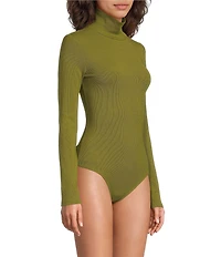 Chelsea & Violet Jessica Knit Ribbed Turtle Neck Long Sleeve Bodysuit