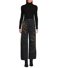 Chelsea & Violet Jessica Knit Ribbed Turtle Neck Long Sleeve Bodysuit