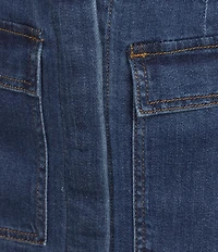Chelsea & Violet Lena Denim A-Line Front Pocket Mini Skirt
