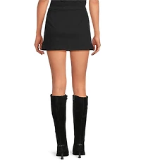 Chelsea & Violet Lena Denim A-Line Front Pocket Mini Skirt