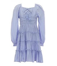 Chelsea & Violet Little Girls Long Flare Sleeve Cupcake Dress