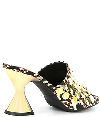 Chelsea & Violet Piperr Print Ornamented Dress Slide Sandals