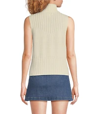 Chelsea & Violet Rosie Turtleneck Sleeveless Wool Blend Sweater Tank