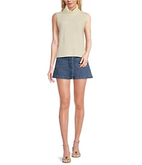Chelsea & Violet Rosie Turtleneck Sleeveless Wool Blend Sweater Tank