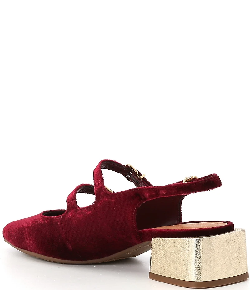 Chelsea & Violet Ruthie Velvet Slingback Mary Janes