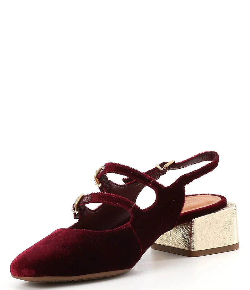 Chelsea & Violet Ruthie Velvet Slingback Mary Janes