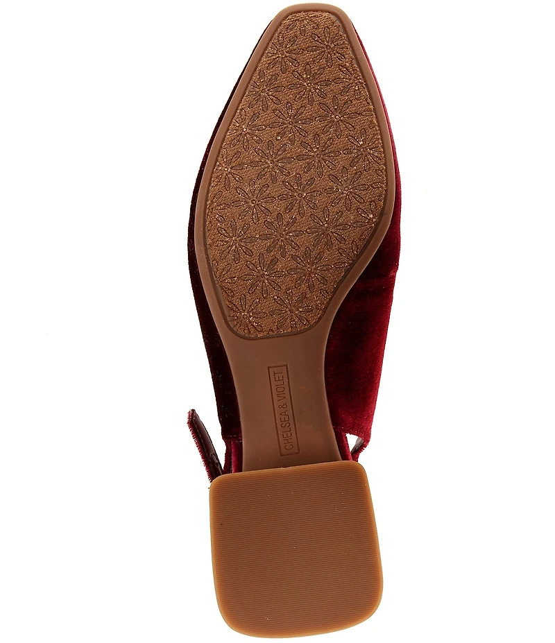 Chelsea & Violet Ruthie Velvet Slingback Mary Janes