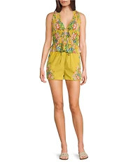 Chelsea & Violet Natalie Tie-Front Sleeveless Coordinating Blouse