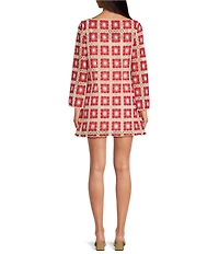 Chelsea & Violet Twiggy Square Neck Long Sleeve Crochet Lace Dress