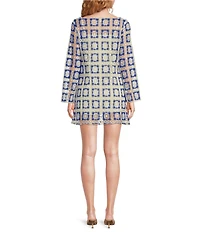 Chelsea & Violet Twiggy Square Neck Long Sleeve Crochet Lace Dress