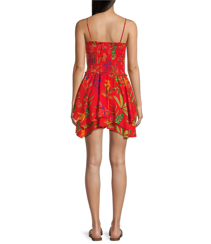 Chelsea & Violet Yvette Linen Sleeveless Smocked A-Line Dress