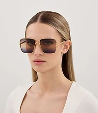 Chloe Women's Aly Bold 61mm Gradient Square Sunglasses