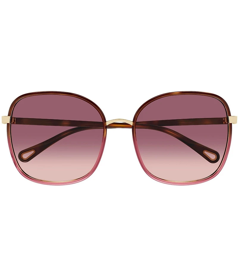 Chloe Women's Franky Havana 59mm Square Sunglasses