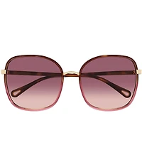 Chloe Women's Franky Havana 59mm Square Sunglasses