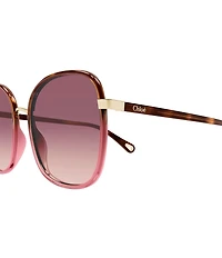 Chloe Women's Franky Havana 59mm Square Sunglasses