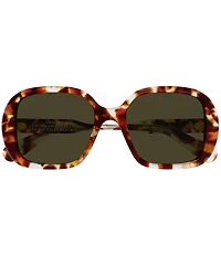 Chloe Women's Gayia 55mm Havana Square Sunglasses