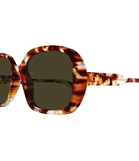 Chloe Women's Gayia 55mm Havana Square Sunglasses