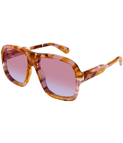 Chloe Women's Gayia 58mm Havana Gradient Navigator Sunglasses