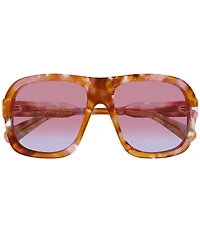 Chloe Women's Gayia 58mm Havana Gradient Navigator Sunglasses