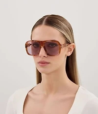 Chloe Women's Gayia 58mm Havana Gradient Navigator Sunglasses