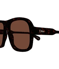 Chloe Women's Gayia 58mm Havana Navigator Sunglasses