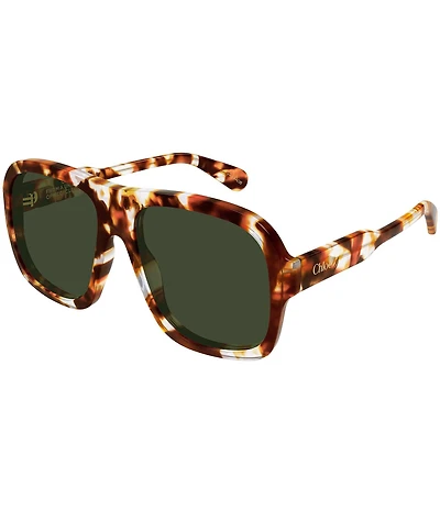 Chloe Women's Gayia 58mm Havana Navigator Sunglasses