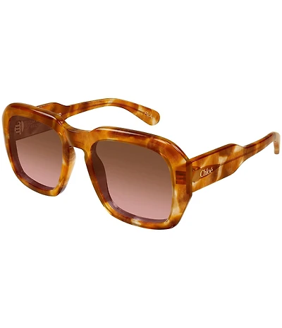 Chloe Women's Gayia Havana 54mm Square Sunglasses