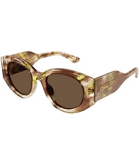 Chloe Women's Gayia Reace 51mm Round Statement Sunglasses
