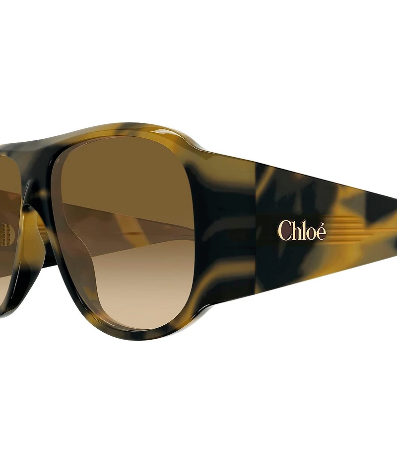 Chloe Women's Izia 60mm Havana Shield Sunglasses