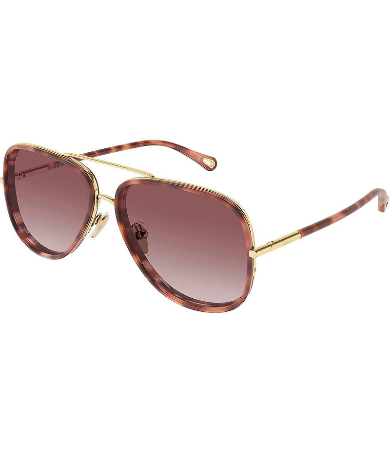 Chloe Women's Tubolar 60mm Aviator Sunglasses