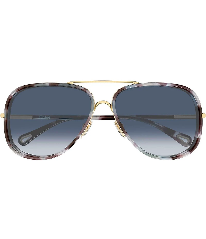 Chloe Women's Tubolar 60mm Aviator Sunglasses