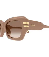 Chloe Women's West 53mm Rectangle Gradient Sunglasses