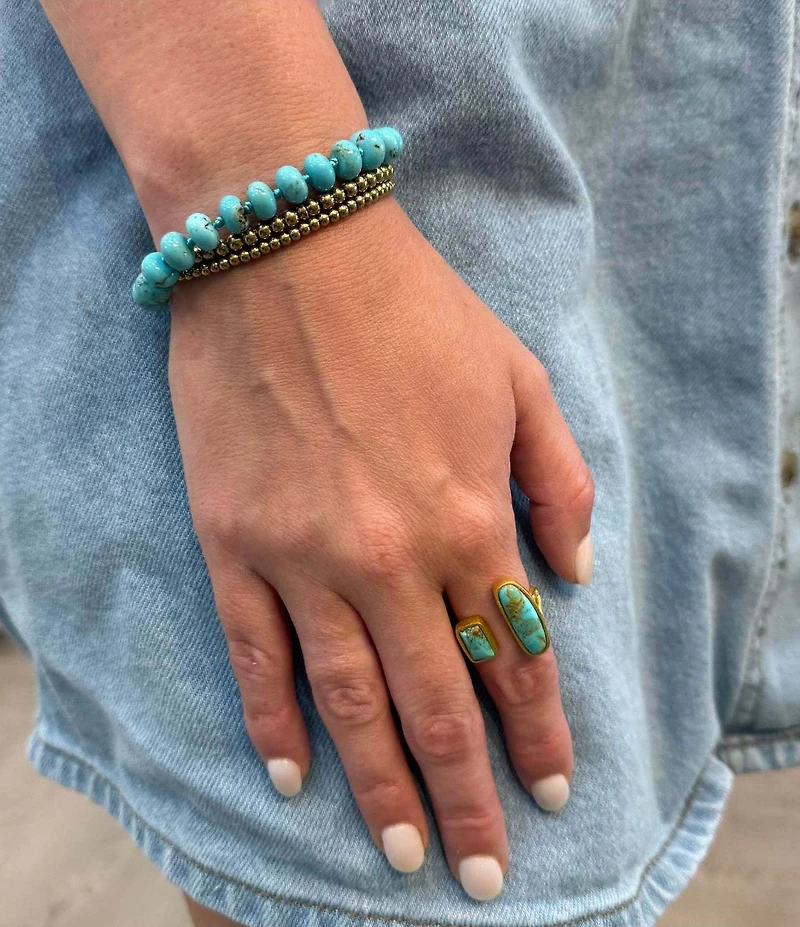 Christina Greene Eternal Turquoise Beaded Knotted Bracelet
