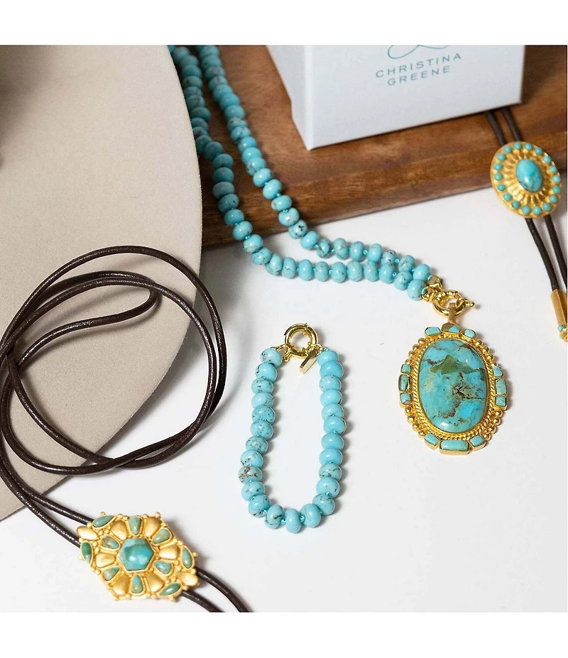 Christina Greene Eternal Turquoise Beaded Knotted Bracelet
