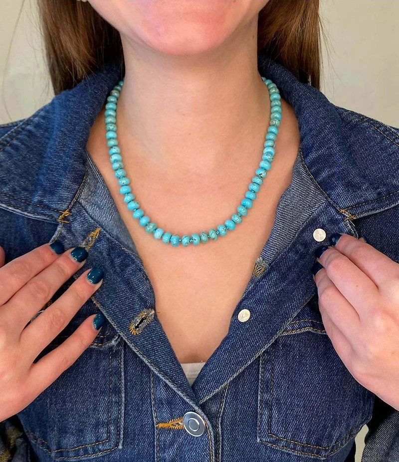 Christina Greene Eternal Turquoise Beaded Knotted Necklace