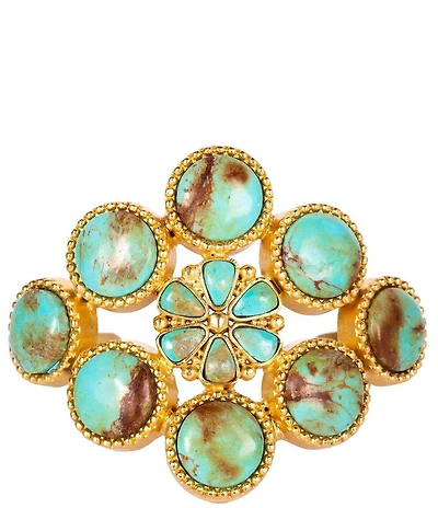 Christina Greene Living Turquoise Stone Adjustable Cuff Bracelet