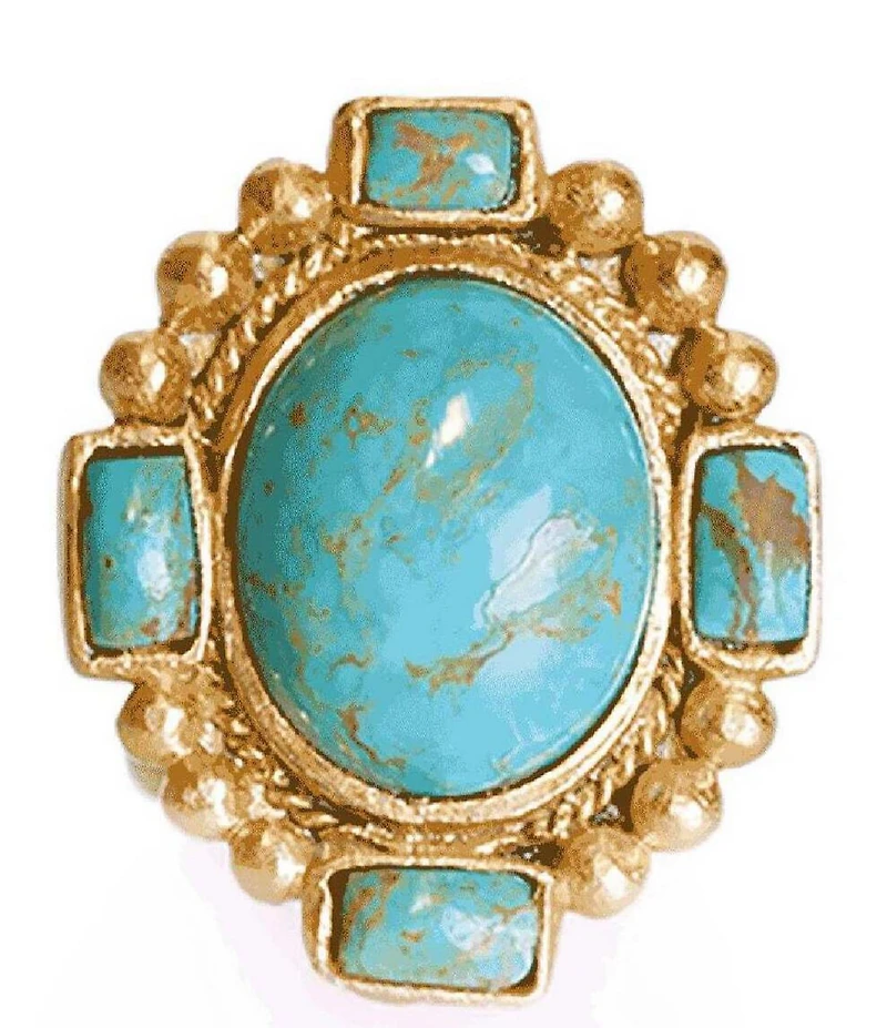 Christina Greene Southwestern Statement Turquoise Ring
