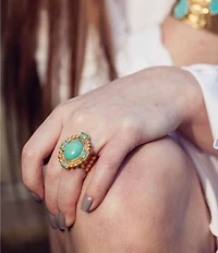 Christina Greene Southwestern Statement Turquoise Ring