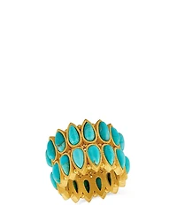 Christina Greene Tucson 18K Turquoise Eternity Double Ring