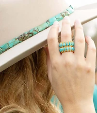 Christina Greene Tucson 18K Turquoise Eternity Double Ring
