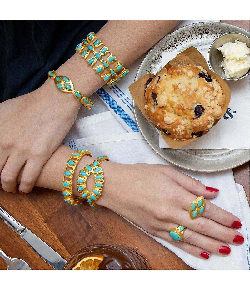 Christina Greene Water Lily Turquoise Cuff