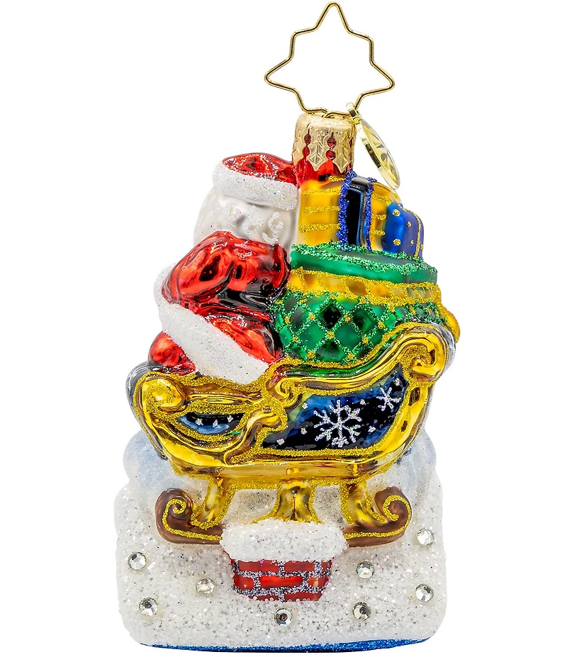 Christopher Radko 2025 Rooftop Parking Santa Gem Ornament