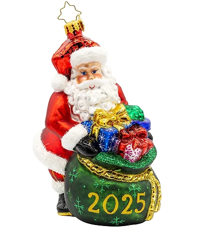 Christopher Radko 2025 Santa's Yearly Gift Drop Ornament