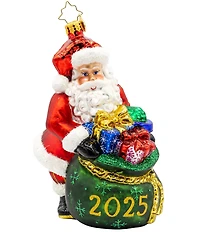 Christopher Radko 2025 Santa's Yearly Gift Drop Ornament