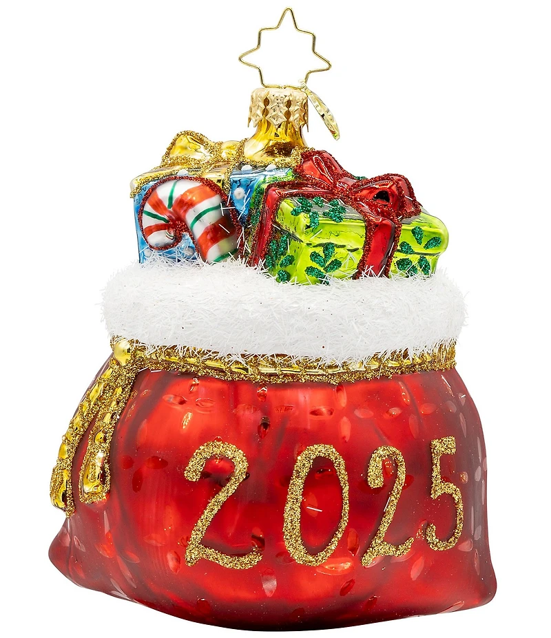 Christopher Radko 2025 Yearly Yuletide Tote Ornament