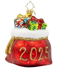 Christopher Radko 2025 Yearly Yuletide Tote Ornament