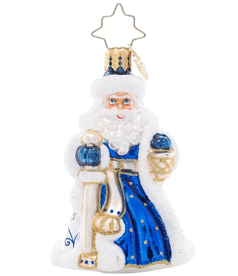 Christopher Radko Cheerful Chinoiserie Santa Gem Ornament