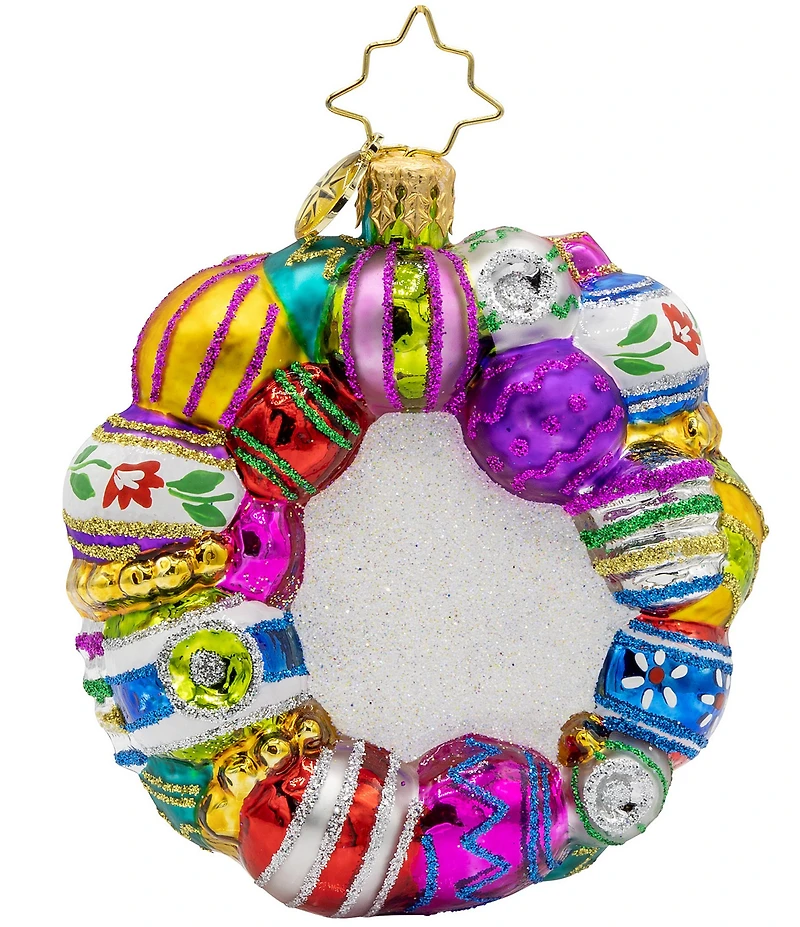 Christopher Radko Vintage Holiday Wreath Gem Ornament