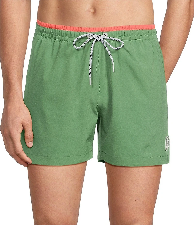 Chubbies Alcove Green 5.5#double; Inseam Swim Trunks