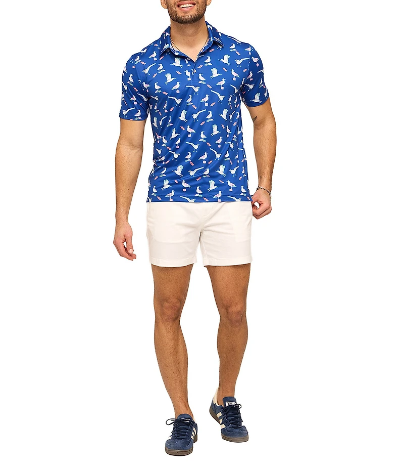 Chubbies Beaky Blinders Printed Performance Short Sleeve Polo